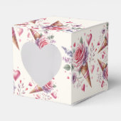 スコップアップウォーターカラーアイスクリームブライダルシャワー フェイバーボックス (正面サイド)