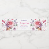 スコップアップウォーターカラーアイスクリームブライダルシャワー ペットボトルラベル (シングルラベル)