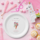 スコップアップウォーターカラーアイスクリームブライダルシャワー ペーパープレート (パーティー)