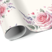 スコップアップウォーターカラーアイスクリームブライダルシャワー ラッピングペーパー (ロールコーナー)