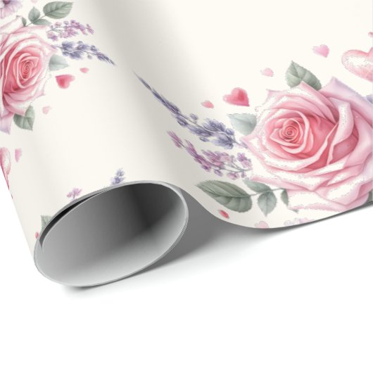 スコップアップウォーターカラーアイスクリームブライダルシャワー ラッピングペーパー (ロールコーナー)