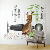 スコップアップチョコレートアイスクリームブライダルシャワー タペストリー (インサイチュ(横))