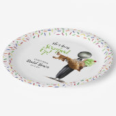 スコップアップチョコレートアイスクリームブライダルシャワー ペーパープレート (アングル)