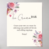 スコップアップピンクモダンブライダルシャワーバーシンボルや象徴 ポスター (正面)