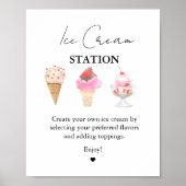 スコップアップピンクモダンブライダルシャワーバーシンボルや象徴 ポスター (正面)