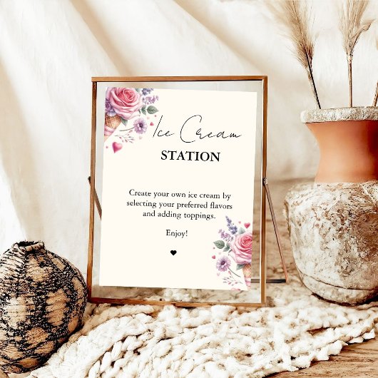 スコップアップピンクモダンブライダルシャワーバーシンボルや象徴 ポスター