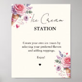 スコップアップピンクモダンブライダルシャワーバーシンボルや象徴 ポスター (正面)