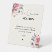 スコップアップピンクモダンブライダルシャワーバーシンボルや象徴 台座サイン (正面)