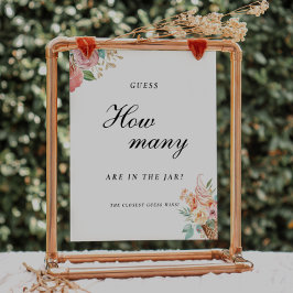 スコップアップ推測ブライダルシャワーの数 ポスター