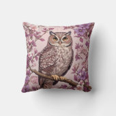 スコップエレガントフクロウパープルフローラ クッション (裏面)