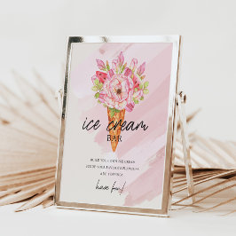 スコップドアイスクリームカスタムブライダルシャワーシンボルや象徴 ポスター