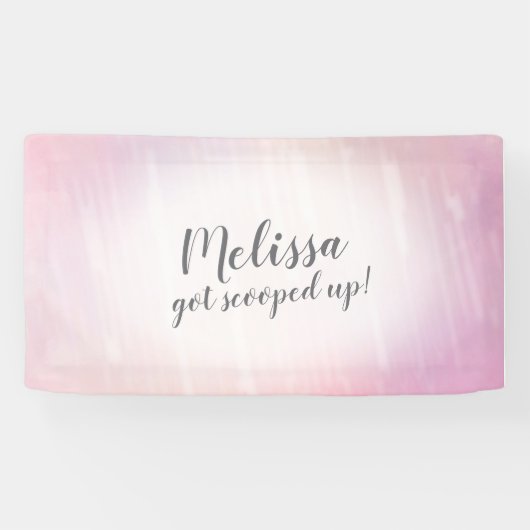 スコップドアイスクリームテーマバナーブライダルシャワー 横断幕 (横)