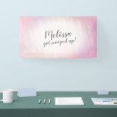 スコップドアイスクリームテーマバナーブライダルシャワー 横断幕 (トレードショー)