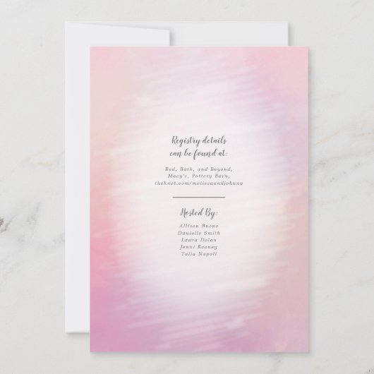 スコップドアイスクリームテーマブライダルシャワー 招待状 (裏面)