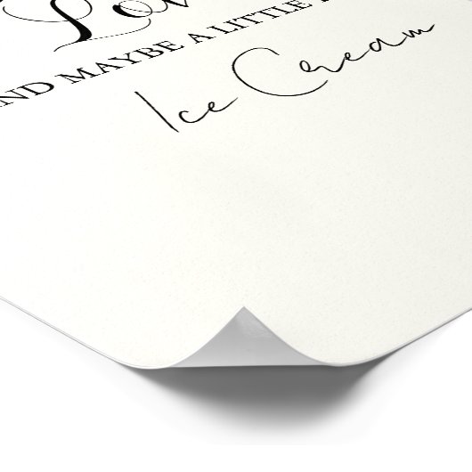 スコップドアイスクリームフレーバーブライダルシャワーバー ポスター (角)