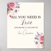 スコップドアイスクリームフレーバーブライダルシャワーバー ポスター (正面)