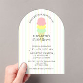 スコップドアイスクリームブライダルシャワー アクリル招待状 (インサイチュ (ポータブル))