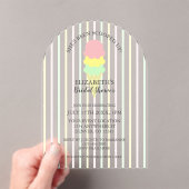 スコップドアイスクリームブライダルシャワー アクリル招待状 (インサイチュ (ポータブル))