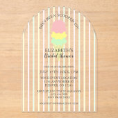 スコップドアイスクリームブライダルシャワー アクリル招待状 (正面)