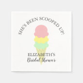 スコップドアイスクリームブライダルシャワー スタンダードカクテルナプキン (正面)