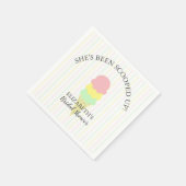 スコップドアイスクリームブライダルシャワー スタンダードカクテルナプキン (角)