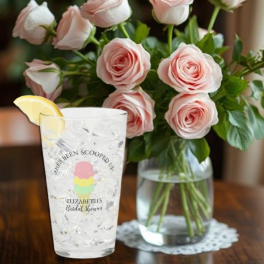 スコップドアイスクリームブライダルシャワー タンブラーグラス