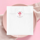 スコップドアイスクリームブライダルシャワー パーソナライズされた ラウンドシール