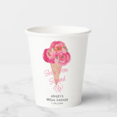 スコップドアイスクリームブライダルシャワー パーソナライズされた 紙コップ (正面)