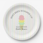 スコップドアイスクリームブライダルシャワー ペーパープレート (正面)