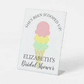 スコップドアイスクリームブライダルシャワー 台座サイン (正面)