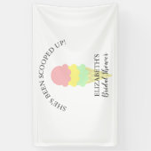 スコップドアイスクリームブライダルシャワー 横断幕 (縦)