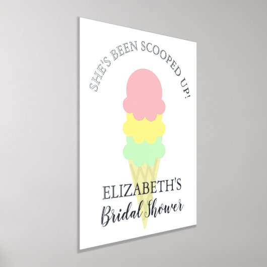 スコップドアイスクリームブライダルシャワー 箔ポスター (レイダウン)