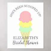スコップドアイスクリームブライダルシャワー 箔ポスター (正面)