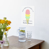 スコップドアイスクリームブライダルシャワー 箔ポスター (レイダウン (キッチン))