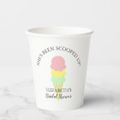 スコップドアイスクリームブライダルシャワー 紙コップ (正面)