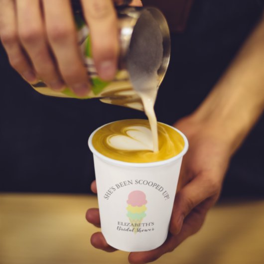 スコップドアイスクリームブライダルシャワー 紙コップ