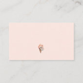 スコップドアイスクリームレシピピンクブライダルシャワー エンクロージャーカード (裏面)