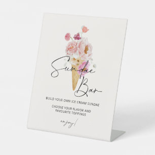 スコップドアップサンデーバーアイスクリーム 台座サイン