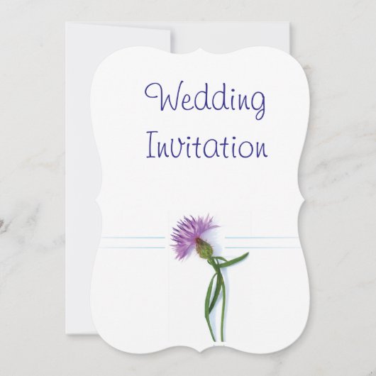 スコッ伝統的チとケルト結婚ックのアザミ 招待状 (正面)