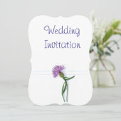 スコッ伝統的チとケルト結婚ックのアザミ 招待状 (スタンド正面)