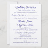 スコッ伝統的チとケルト結婚ックのアザミ 招待状 (裏面)