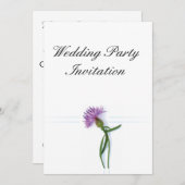 スコッ伝統的チとケルト結婚ックのアザミ 招待状 (正面/裏面)