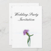 スコッ伝統的チとケルト結婚ックのアザミ 招待状 (正面/裏面)