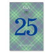 スコッ伝統的トタータンチェックとスコットランドティスル テーブルナンバー (裏面)