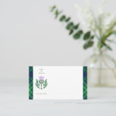 スコッ伝統的トタータンチェックとスコットランドティスル プレイスカード (スタンド正面)