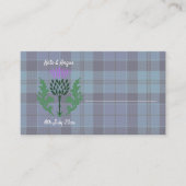 スコッ伝統的トタータンチェックとスコットランドティスル プレイスカード (正面)