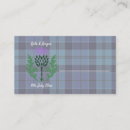 スコッ伝統的トタータンチェックとスコットランドティスル プレイスカード