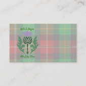 スコッ伝統的トタータンチェックとスコットランドティスル プレイスカード (正面)