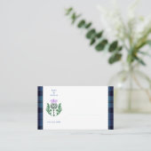 スコッ伝統的トタータンチェックとスコットランドティスル プレイスカード (スタンド正面)