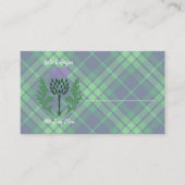 スコッ伝統的トタータンチェックとスコットランドティスル プレイスカード (正面)